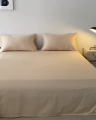 91家纺网 家纺一手货源 找家纺 安莱生活 2024新款100s全棉贡缎单床单 棕色