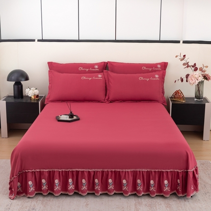 91家纺网 家纺一手货源 找家纺 （总）乐坊 2024新款高精密绣花床裙系列-欧若拉