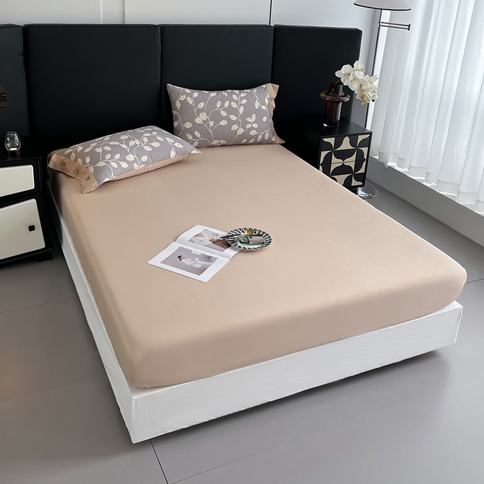 91家纺网 家纺一手货源 找家纺 艾迪尚家纺 2025新款柔丝茸磨毛印花纽扣款单床笠 碧秋