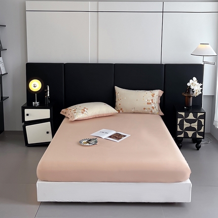 艾迪尚家纺 2025新款柔丝茸磨毛印花纽扣款单床笠 夏木之梦