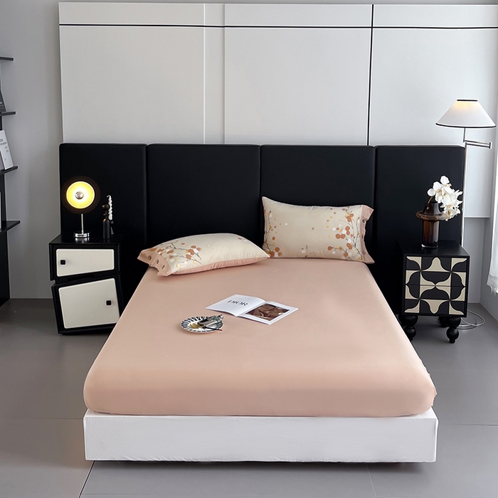 91家纺网 家纺一手货源 找家纺 艾迪尚家纺 2025新款柔丝茸磨毛印花纽扣款单床笠 夏木之梦