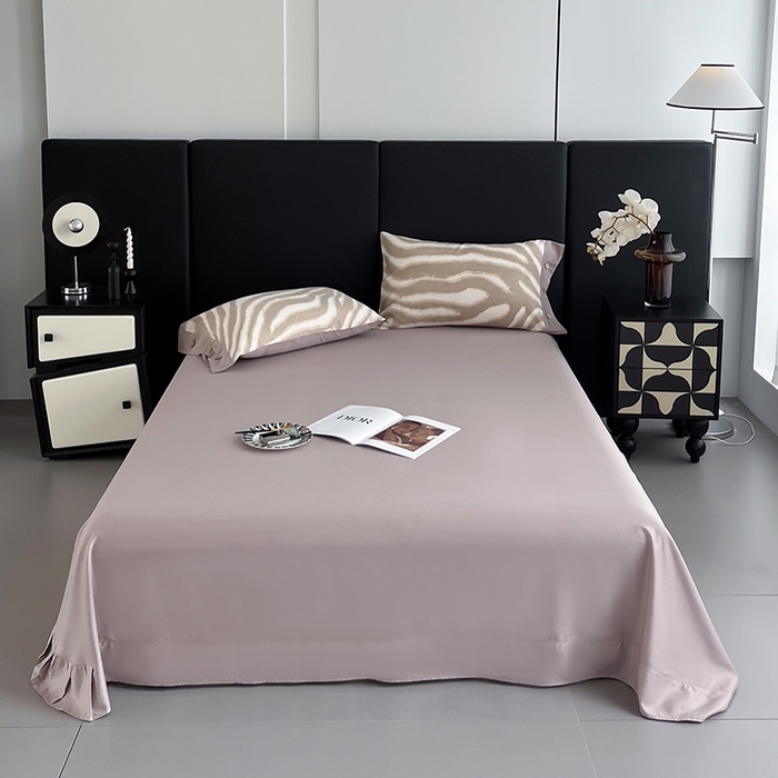 91家纺网 家纺一手货源 找家纺 艾迪尚家纺 2025新款柔丝茸磨毛印花纽扣款单床单 唐顿