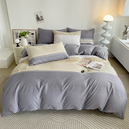 91家纺网 家纺一手货源 找家纺 （总）小懒猪 2024春夏新款北欧风13372全棉四件套