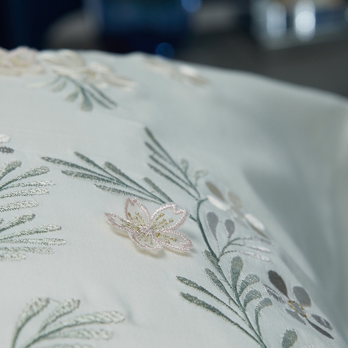 91家纺网 家纺一手货源 找家纺 美娘阁2025新款双股长绒棉居家款四件套 妍+米白