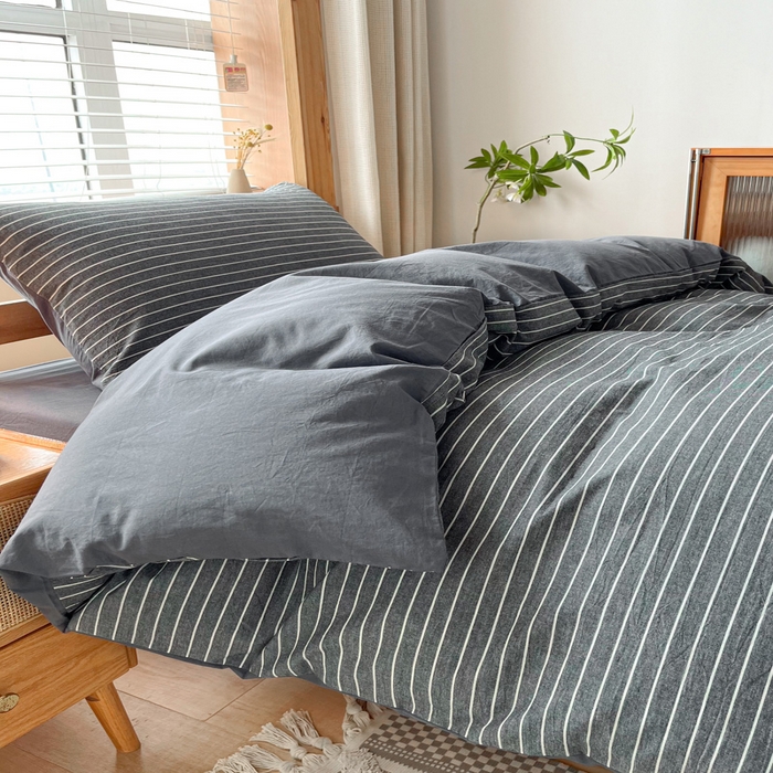 91家纺网 家纺一手货源 找家纺 吉象 2025新款水洗棉学生三件套 拿铁