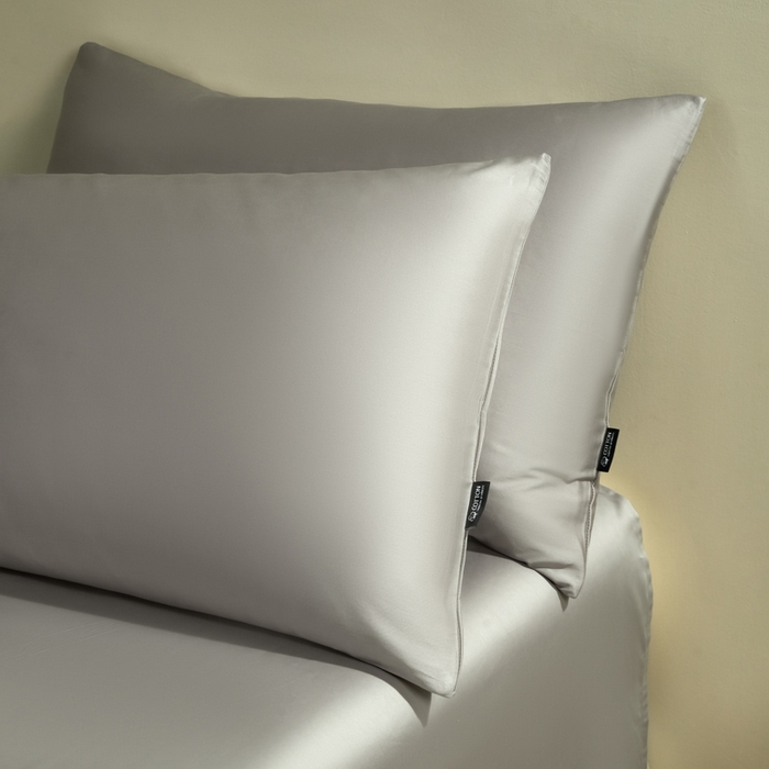 91家纺网 家纺一手货源 找家纺 安莱生活 2024新款100s全棉贡缎四件套 银灰