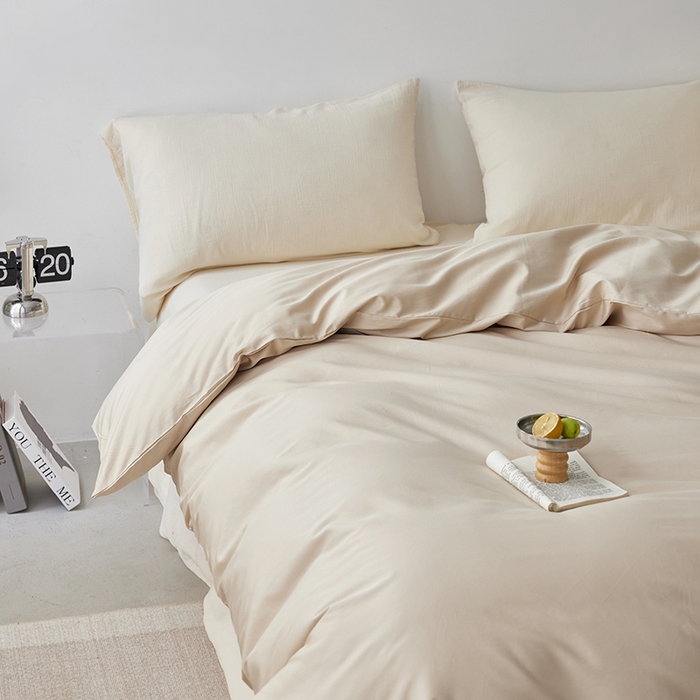 91家纺网 家纺一手货源 找家纺 安莱生活 2024新款100s全棉贡缎单被套 棕色