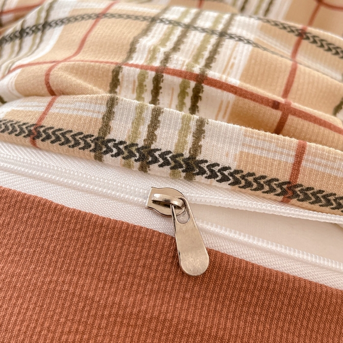 91家纺网 家纺一手货源 找家纺 玉海棠 2024新款AB版软糯针织棉印花四件套 格调-红-