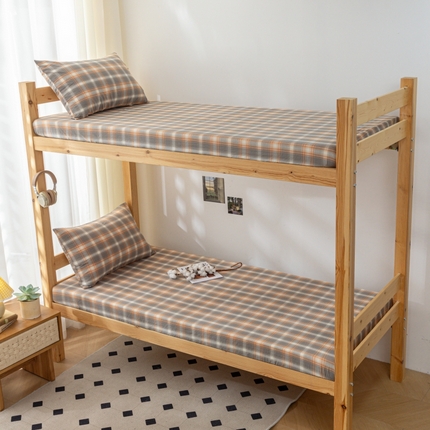 寐眠 2024新款A类全棉水洗棉学生床笠系列 洛卡灰