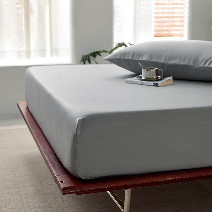 91家纺网 家纺一手货源 找家纺 安莱生活 2024新款100s全棉贡缎单床笠 红灰