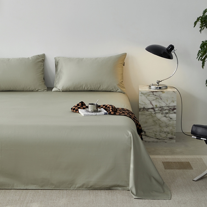 91家纺网 家纺一手货源 找家纺 安莱生活 2024新款100s全棉贡缎单床单 木果