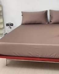 91家纺网 家纺一手货源 找家纺 安莱生活 2024新款100s全棉贡缎单床笠 水绿