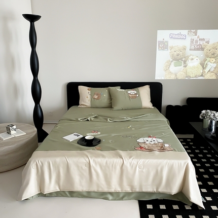 优然居家纺 2024新款儿童天丝夏被系列 茶杯犬