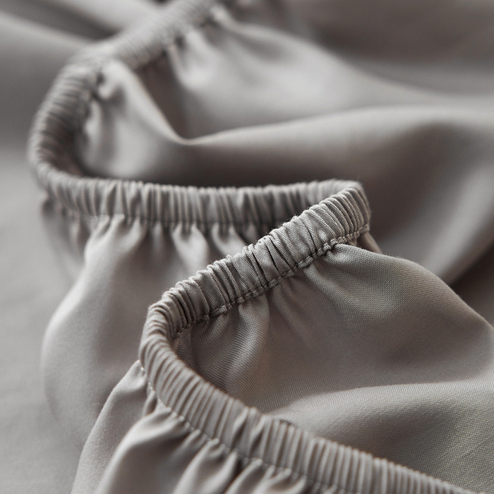 91家纺网 家纺一手货源 找家纺 安莱生活 2024新款100s全棉贡缎单床笠 银灰