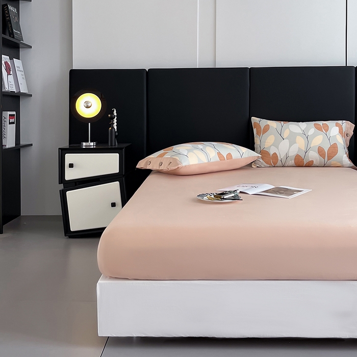 91家纺网 家纺一手货源 找家纺 艾迪尚家纺 2025新款柔丝茸磨毛印花纽扣款单床笠 春之语