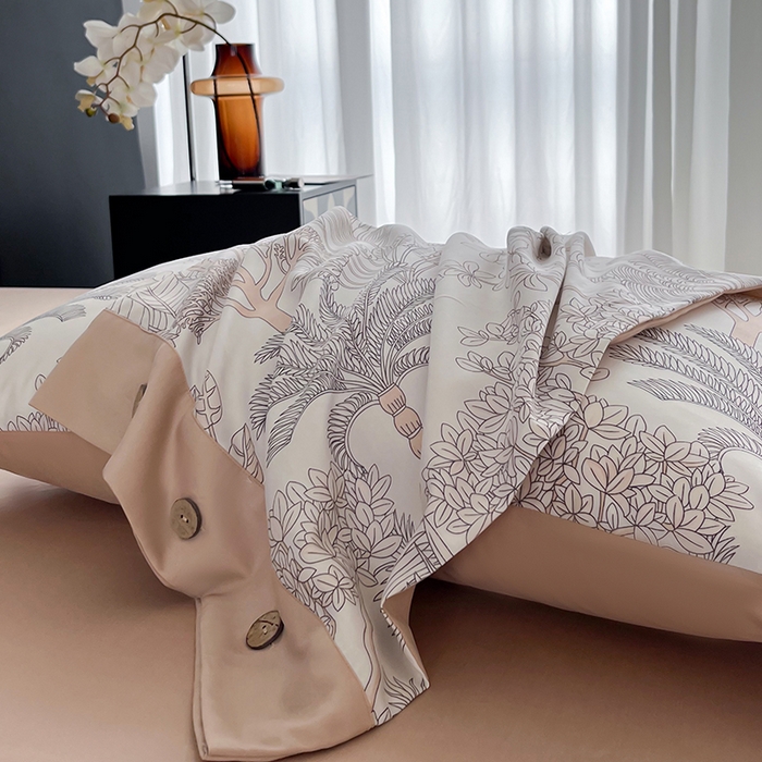 91家纺网 家纺一手货源 找家纺 艾迪尚家纺 2025新款柔丝茸磨毛印花纽扣款单枕套 雾岛-米