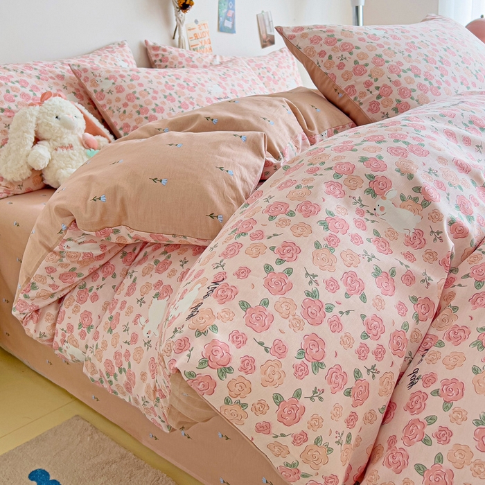 91家纺网 家纺一手货源 找家纺 西引力 2024新款全棉印花单被套 遇见浪漫