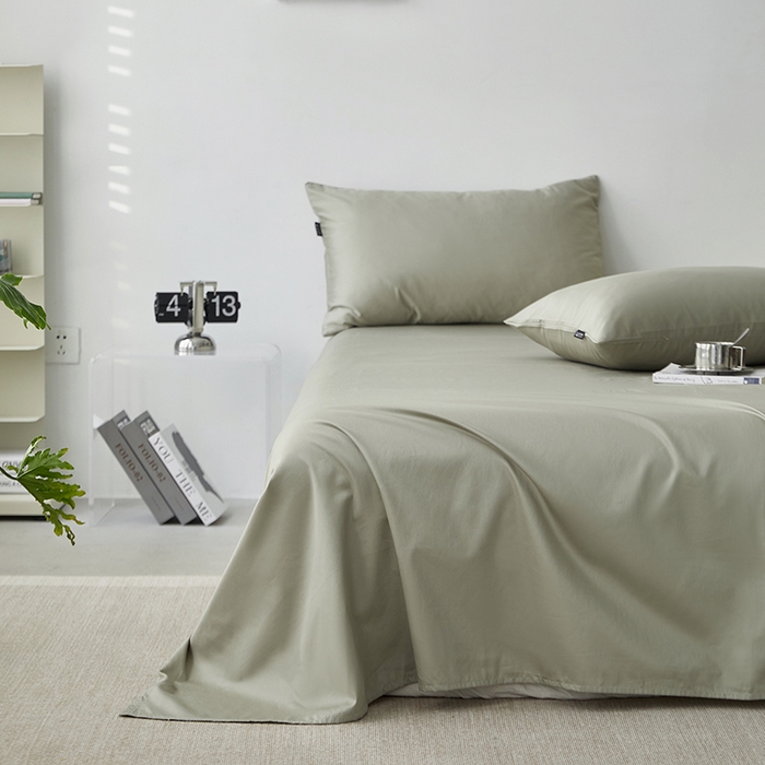 91家纺网 家纺一手货源 找家纺 安莱生活 2024新款100s全棉贡缎单床单 木果