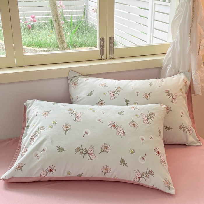 91家纺网 家纺一手货源 找家纺 玉海棠 2024新款AB版软糯针织棉印花四件套 彼得兔-