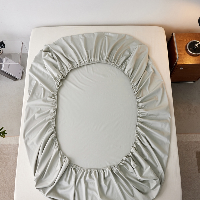 91家纺网 家纺一手货源 找家纺 安莱生活 2024新款100s全棉贡缎单床笠 高级灰