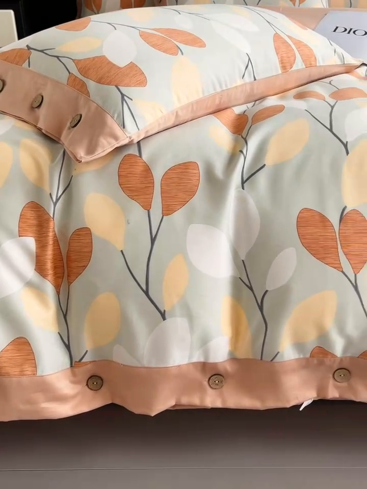 91家纺网 家纺一手货源 找家纺 艾迪尚家纺 2025新款柔丝茸磨毛印花纽扣款单被套 春之语