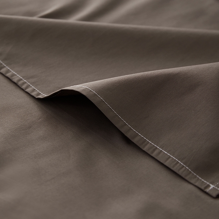 91家纺网 家纺一手货源 找家纺 安莱生活 2024新款100s全棉贡缎单床单 咖啡