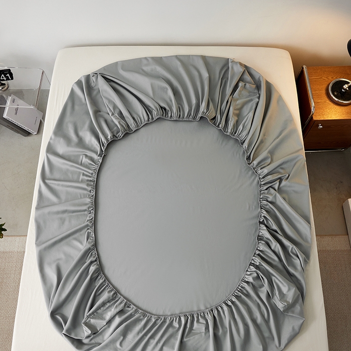 91家纺网 家纺一手货源 找家纺 安莱生活 2024新款100s全棉贡缎单床笠 红灰