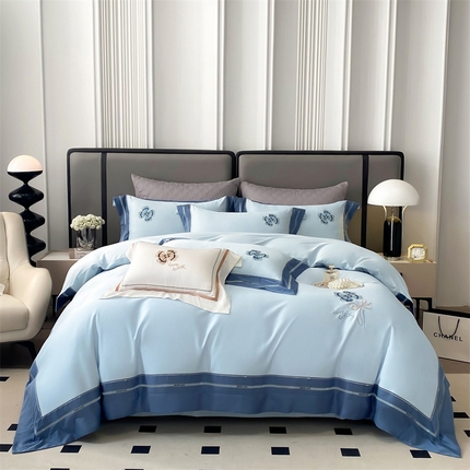 美娘阁 2025新款双股天丝棉居家款四件套 奥黛丽-欣欣兰