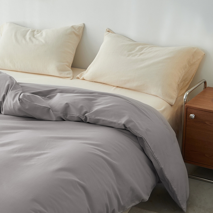 91家纺网 家纺一手货源 找家纺 安莱生活 2024新款100s全棉贡缎单被套 银灰