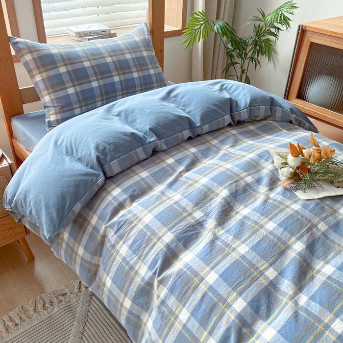 91家纺网 家纺一手货源 找家纺 吉象 2025新款水洗棉学生三件套 初春