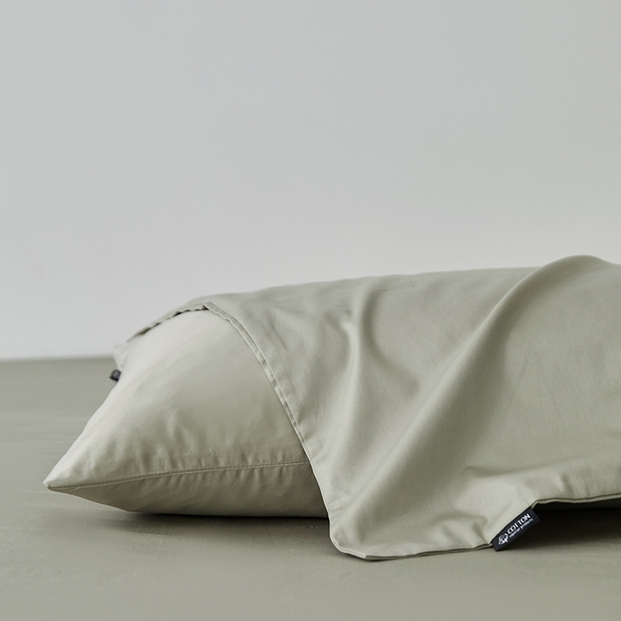 91家纺网 家纺一手货源 找家纺 安莱生活 2024新款100s全棉贡缎单枕套 木绿