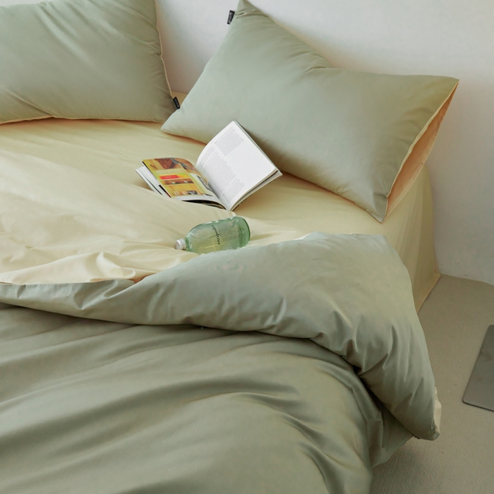 91家纺网 家纺一手货源 找家纺 安莱生活 2024新款100s全棉贡缎四件套 木果-棕灰