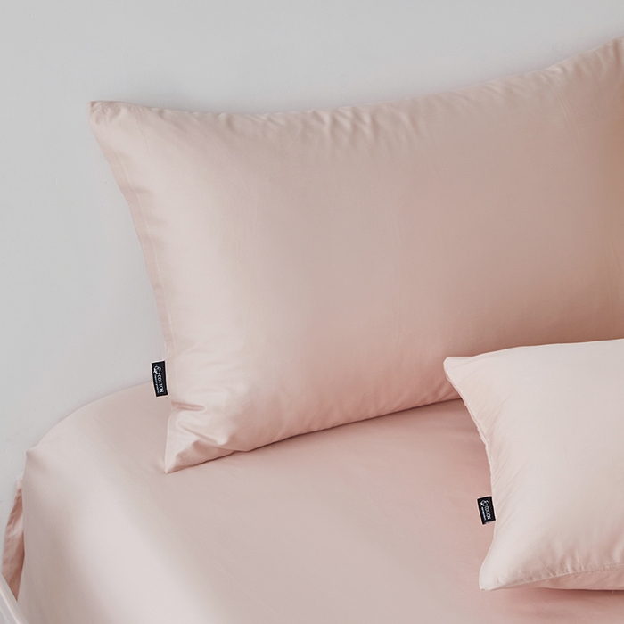 91家纺网 家纺一手货源 找家纺 安莱生活 2024新款100s全棉贡缎单枕套 虾粉