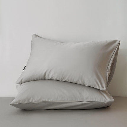 91家纺网 家纺一手货源 找家纺 安莱生活 2024新款100s全棉贡缎单枕套 银灰