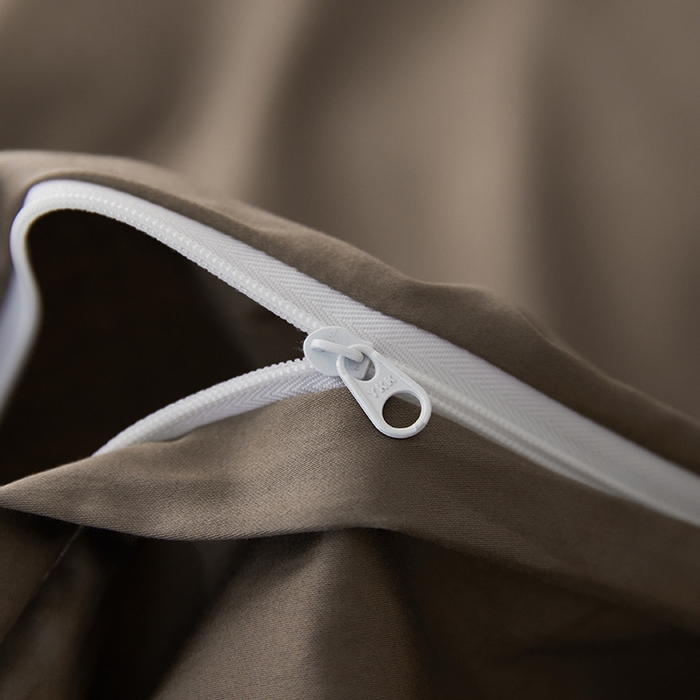 91家纺网 家纺一手货源 找家纺 安莱生活 2024新款100s全棉贡缎单被套 咖啡