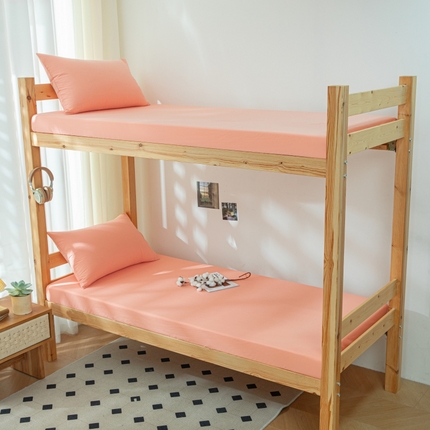 寐眠 2024新款A类全棉水洗棉学生床笠系列 浅粉