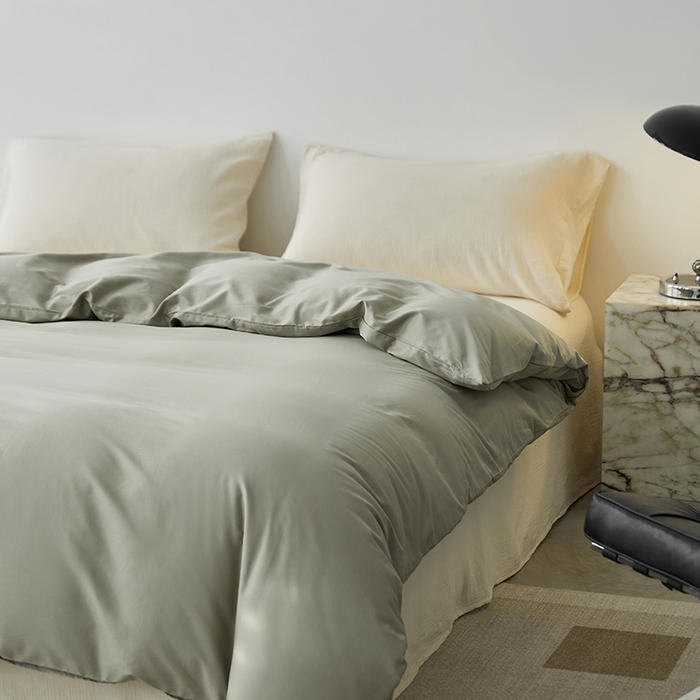 91家纺网 家纺一手货源 找家纺 安莱生活 2024新款100s全棉贡缎单被套 木果