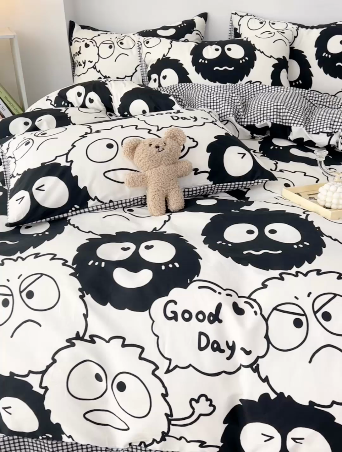 91家纺网 家纺一手货源 找家纺 西引力 2024新款全棉印花单被套 煤球