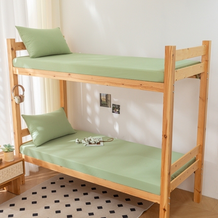 寐眠 2024新款A类全棉水洗棉学生床笠系列 抹茶绿