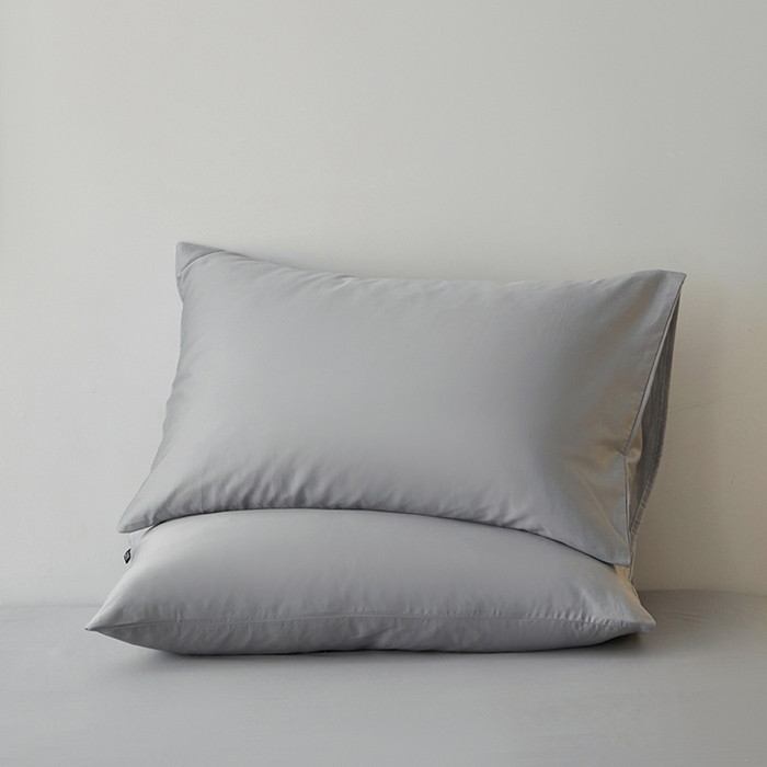 91家纺网 家纺一手货源 找家纺 安莱生活 2024新款100s全棉贡缎单枕套 红灰