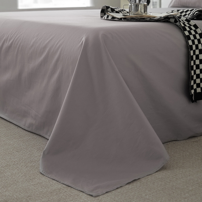 91家纺网 家纺一手货源 找家纺 安莱生活 2024新款100s全棉贡缎单床单 银灰