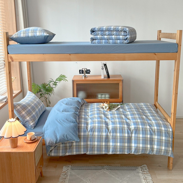 91家纺网 家纺一手货源 找家纺 （总）吉象 2025新款水洗棉学生三件套