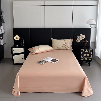 艾迪尚家纺 2025新款柔丝茸磨毛印花纽扣款单床单 夏木之梦