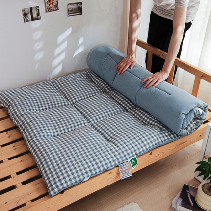 91家纺网 家纺一手货源 找家纺 （总）鑫棉坊 2024新款色织全棉学生宿舍棉花床垫