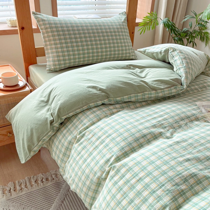 91家纺网 家纺一手货源 找家纺 吉象 2025新款水洗棉学生三件套 春风曲