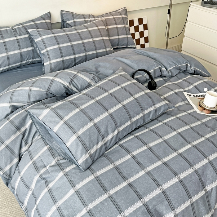 91家纺网 家纺一手货源 找家纺 西引力 2024新款全棉印花单被套 海伦灰