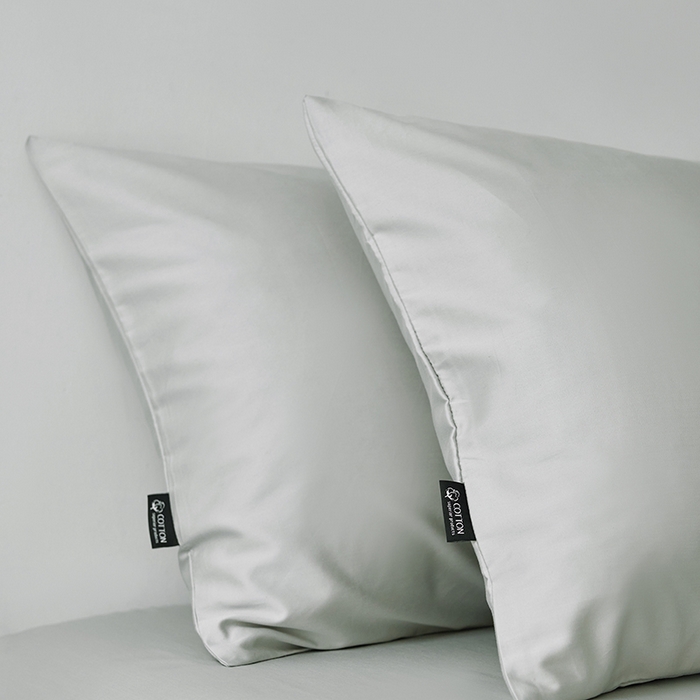 91家纺网 家纺一手货源 找家纺 安莱生活 2024新款100s全棉贡缎单枕套 高级灰