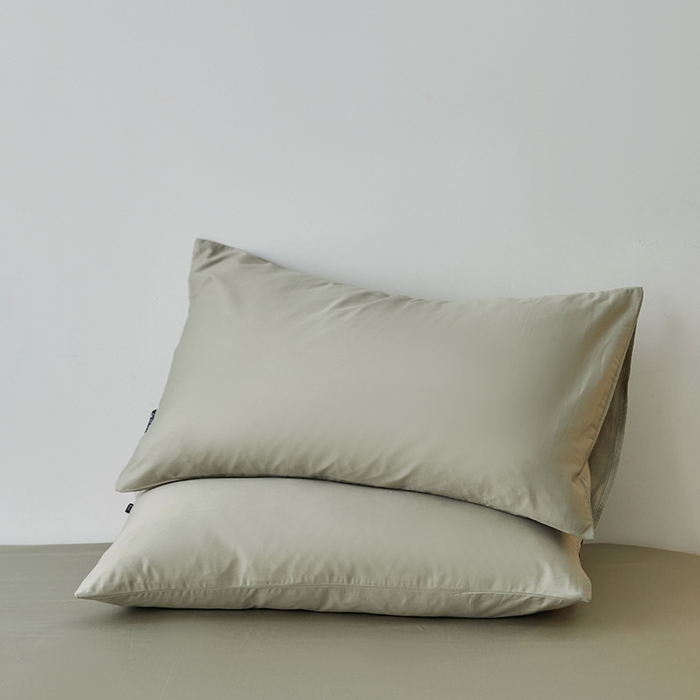 91家纺网 家纺一手货源 找家纺 安莱生活 2024新款100s全棉贡缎单枕套 木绿