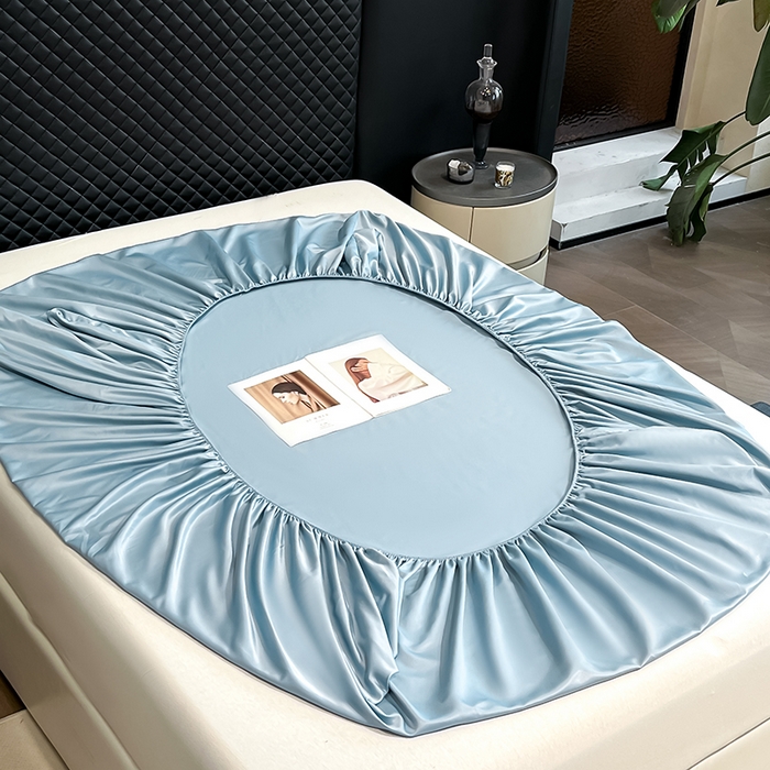 91家纺网 家纺一手货源 找家纺 露梦家纺 2025新款A类水洗原棉刺绣款床笠-星辰系列（提供买家秀） 星辰-海青