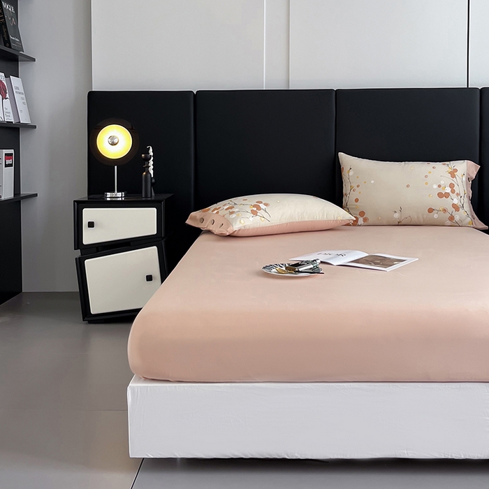 91家纺网 家纺一手货源 找家纺 艾迪尚家纺 2025新款柔丝茸磨毛印花纽扣款单床笠 夏木之梦